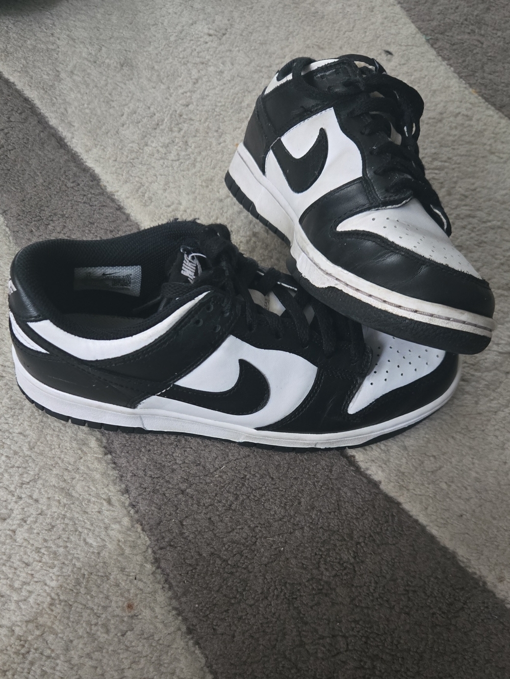 Nike Dunks Low - Youth Size 7- Panda Black And White